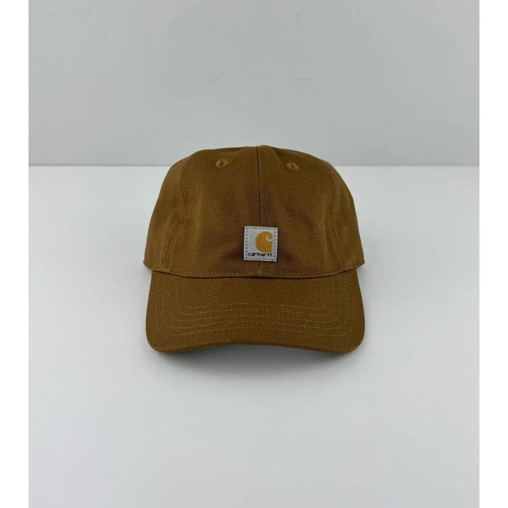 NEW Carhartt Infant Brown Canvas Cotton Logo Stretch Baseball Cap Hat AH8900